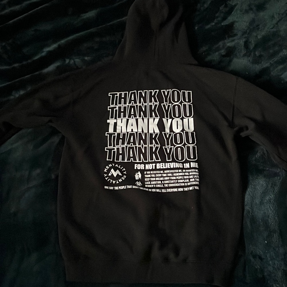 Mentality Hoodie Size Large